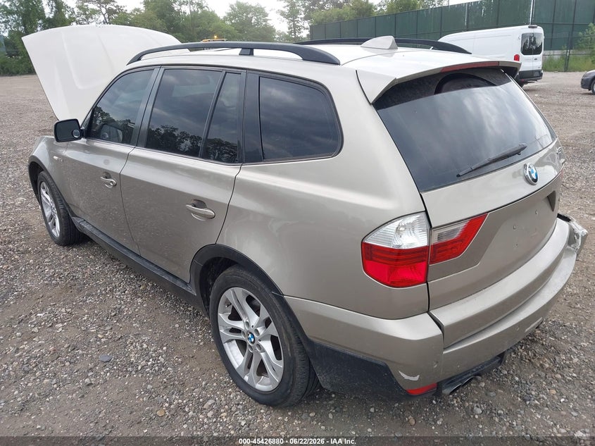 2008 BMW X3 VIN WBXPC93478WJ08331 IAAI salvage auction — FRONT & REAR, Mv-907A (New York), sold $500 on 2026-07-14 (photo 3)