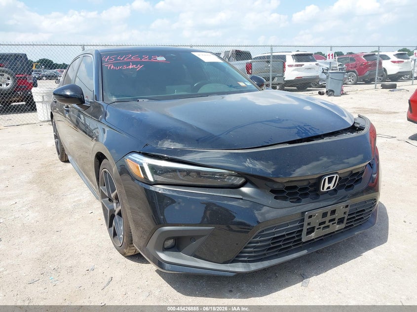 2023 Honda Civic VIN 19XFL1H89PE005409 IAAI salvage auction — LEFT FRONT, Original (Texas), sold $7,600 on 2026-07-31 (photo 1)