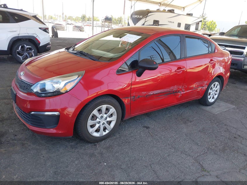 2017 Kia Rio VIN KNADM4A38H6117529 IAAI salvage auction — LEFT SIDE, Salvage Title, sold $975 on 2026-07-17 (photo 2)