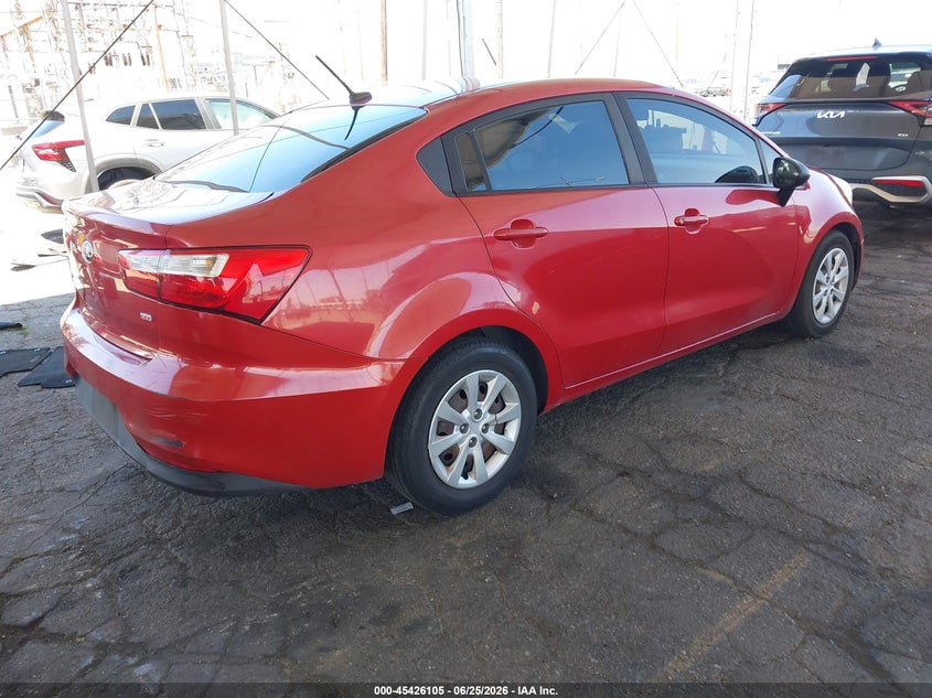 2017 Kia Rio VIN KNADM4A38H6117529 IAAI salvage auction — LEFT SIDE, Salvage Title, sold $975 on 2026-07-17 (photo 4)