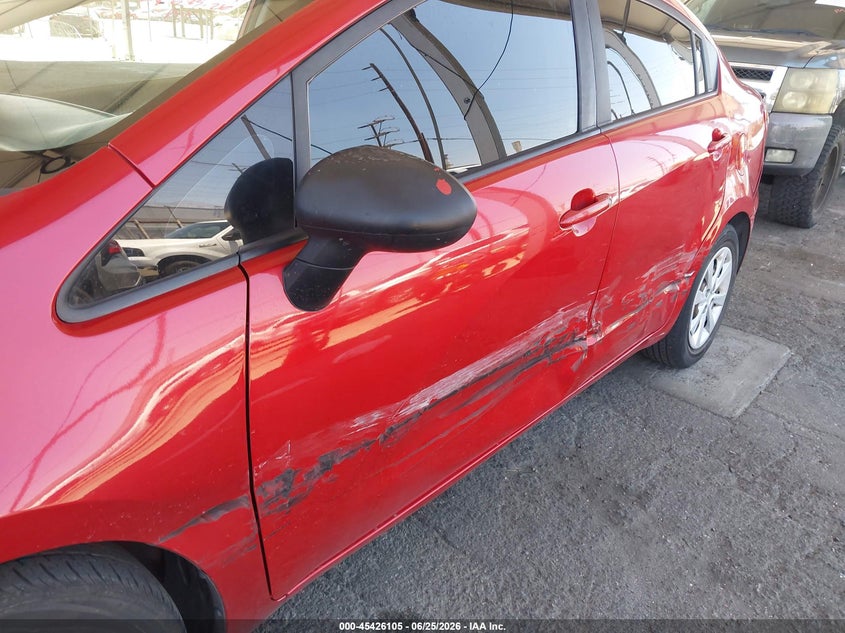 2017 Kia Rio VIN KNADM4A38H6117529 IAAI salvage auction — LEFT SIDE, Salvage Title, sold $975 on 2026-07-17 (photo 6)