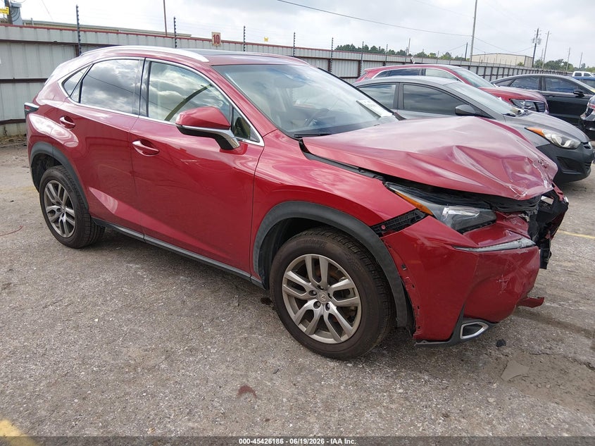 2016 Lexus Nx VIN JTJYARBZ8G2026809 IAAI salvage auction — FRONT END, Salvage (Texas), sold $3,700 on 2026-07-15 (photo 1)