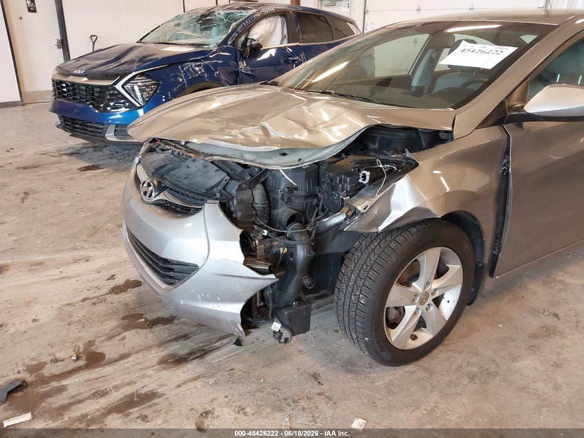 2013 Hyundai Elantra VIN KMHDH4AE4DU889956 IAAI salvage auction — FRONT END, Clear (Michigan), sold $900 on 2026-07-28 (photo 6)
