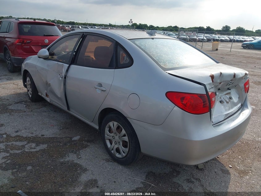 2010 Hyundai Elantra VIN KMHDU4AD8AU890526 IAAI salvage auction — FRONT & REAR, Salvage (Texas), sold $25 on 2026-07-28 (photo 3)