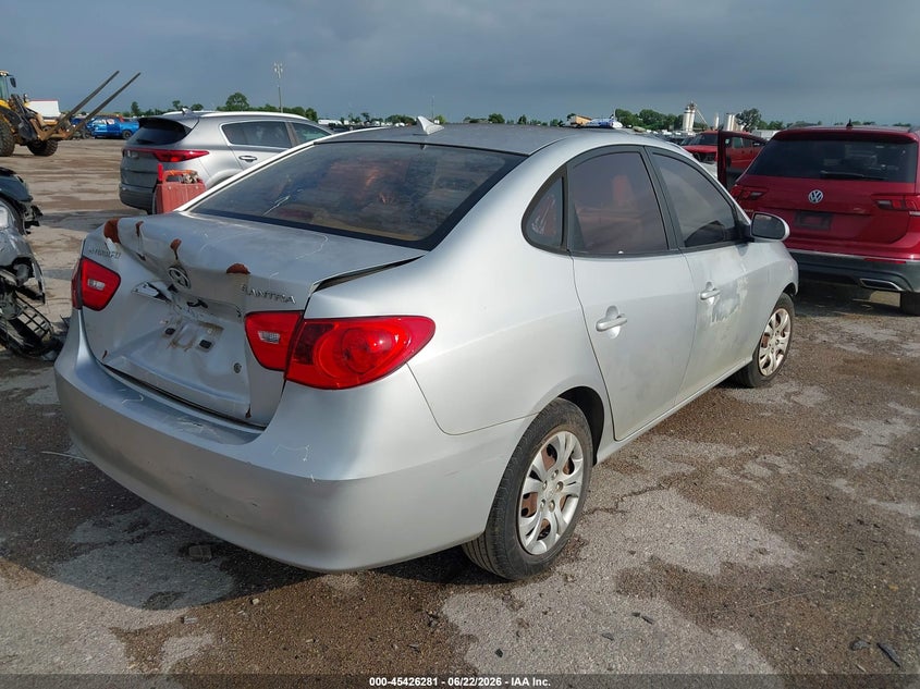 2010 Hyundai Elantra VIN KMHDU4AD8AU890526 IAAI salvage auction — FRONT & REAR, Salvage (Texas), sold $25 on 2026-07-28 (photo 4)
