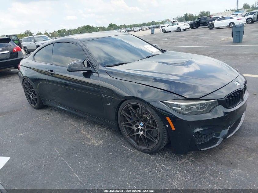 2018 BMW M4 VIN WBS4Y9C5XJAA85376 IAAI salvage auction — WATER/FLOOD, Rebuildable (Florida), sold $15,500 on 2026-07-30 (photo 1)