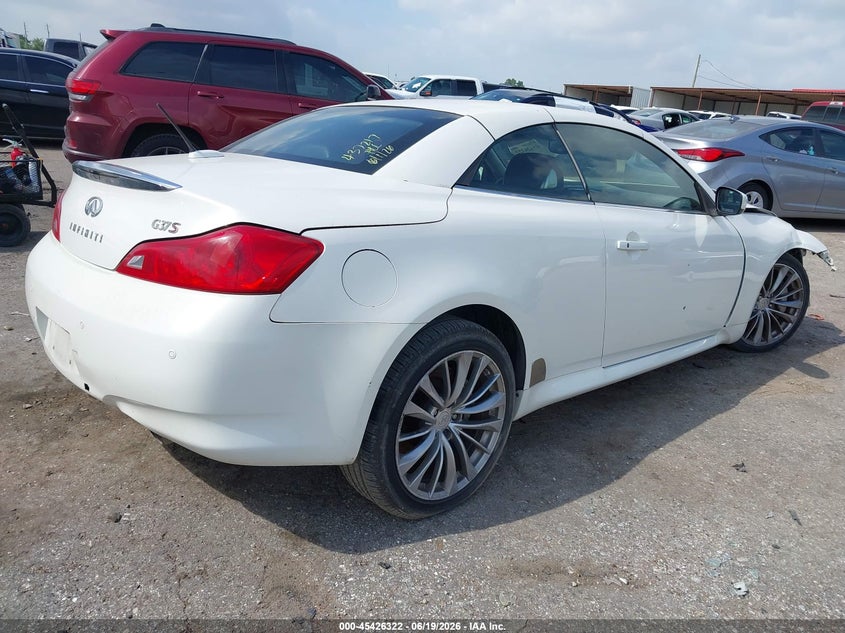 2011 Infiniti G37 VIN JN1CV6FE6BM950415 IAAI salvage auction — LEFT FRONT, Salvage (Texas), sold $575 on 2026-07-29 (photo 4)