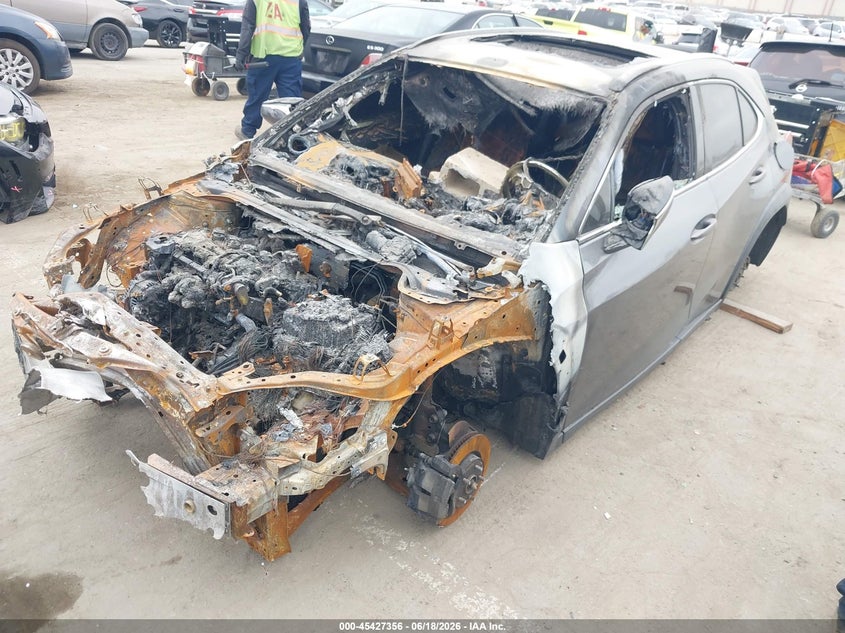 2019 Lexus Ux VIN JTHY3JBHXK2016988 IAAI salvage auction — ENGINE BURN, Salvage Title, sold $175 on 2026-07-15 (photo 2)