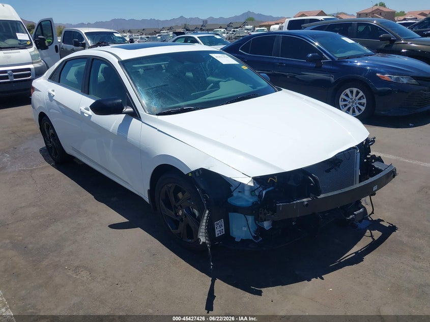 2026 Hyundai Elantra VIN KMHLS4DGXTU169344 IAAI salvage auction — FRONT END, Salvage Title, sold $8,600 on 2026-07-28 (photo 1)