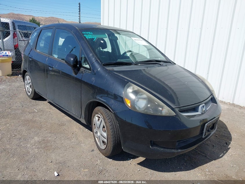 2008 Honda Fit VIN JHMGD37458S043924 IAAI salvage auction — LEFT REAR, Salvage (California), sold $700 on 2026-07-09 (photo 1)