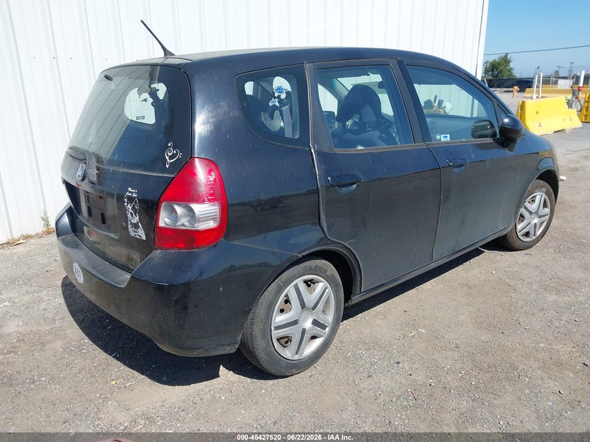 2008 Honda Fit VIN JHMGD37458S043924 IAAI salvage auction — LEFT REAR, Salvage (California), sold $700 on 2026-07-09 (photo 4)