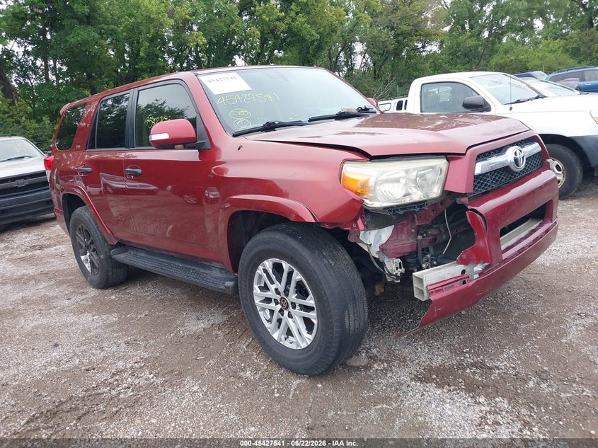 2013 Toyota 4runner VIN JTEBU5JR1D5126606 IAAI salvage auction — FRONT END, Clear (Indiana), sold $5,200 on 2026-07-22 (photo 1)
