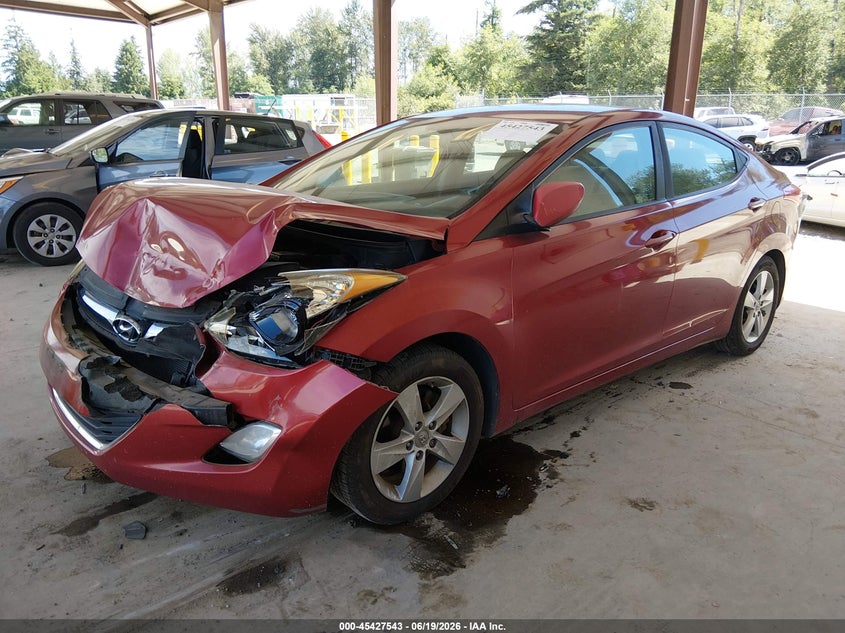 2012 Hyundai Elantra VIN KMHDH4AE2CU326967 IAAI salvage auction — FRONT END, Bill Of Sale (Washington), sold $600 on 2026-07-15 (photo 2)