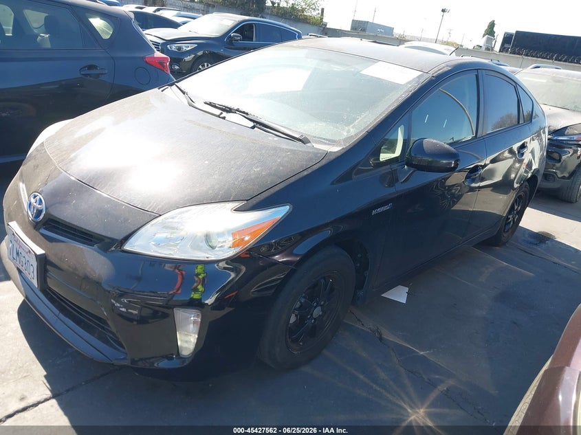 2015 Toyota Prius VIN JTDKN3DU4F0451420 IAAI salvage auction — SIDE, Salvage Certificate (California), sold $950 on 2026-07-08 (photo 2)