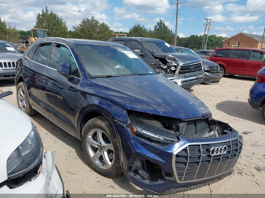 2021 Audi Q5 VIN WA1AAAFY0M2054987 IAAI salvage auction — FRONT & REAR, Salvage (Idaho), sold $2,075 on 2026-07-20 (photo 1)