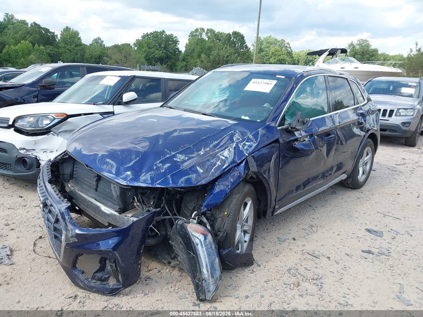 2021 Audi Q5 VIN WA1AAAFY0M2054987 IAAI salvage auction — FRONT & REAR, Salvage (Idaho), sold $2,075 on 2026-07-20 (photo 2)
