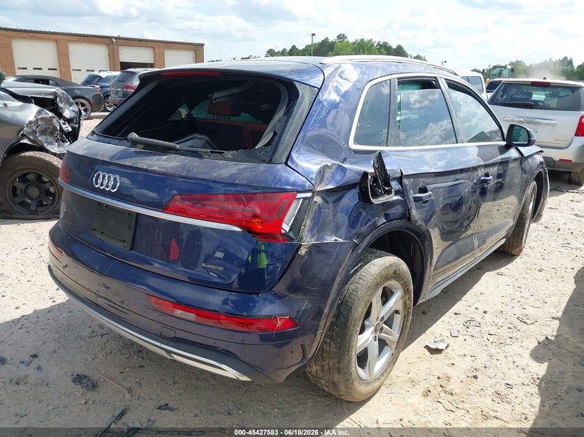 2021 Audi Q5 VIN WA1AAAFY0M2054987 IAAI salvage auction — FRONT & REAR, Salvage (Idaho), sold $2,075 on 2026-07-20 (photo 4)