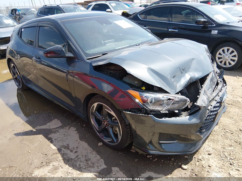 2020 Hyundai Veloster VIN KMHTH6AB7LU024877 IAAI salvage auction — FRONT END, Salvage (Texas), sold $2,050 on 2026-07-28 (photo 1)
