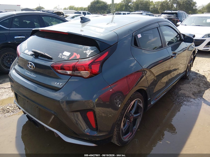 2020 Hyundai Veloster VIN KMHTH6AB7LU024877 IAAI salvage auction — FRONT END, Salvage (Texas), sold $2,050 on 2026-07-28 (photo 4)