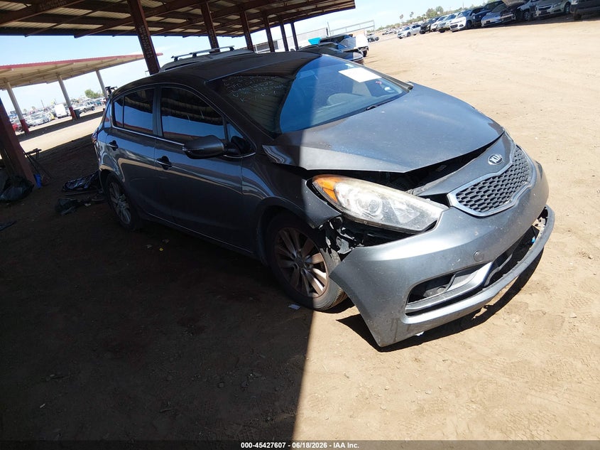 2015 Kia Forte VIN KNAFX5A82F5345224 IAAI salvage auction — LEFT FRONT, Salvage (Arizona), sold $1,100 on 2026-07-14 (photo 1)