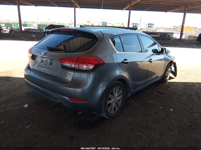 2015 Kia Forte VIN KNAFX5A82F5345224 IAAI salvage auction — LEFT FRONT, Salvage (Arizona), sold $1,100 on 2026-07-14 (photo 4)