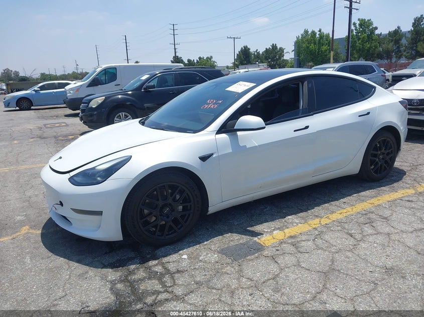 2023 Tesla Model 3 VIN 5YJ3E1EAXPF396620 IAAI salvage auction — FRONT END, Salvage Title, sold $4,250 on 2026-07-29 (photo 2)