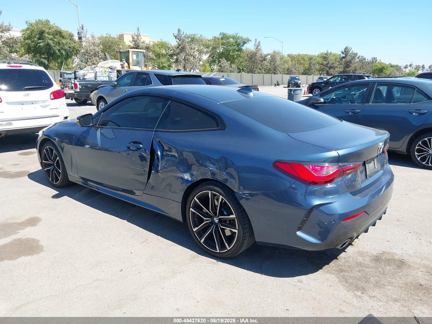 2021 BMW 4er VIN WBA53AP08MCF74553 IAAI salvage auction — LEFT SIDE, Salvage Title, sold $13,800 on 2026-07-27 (photo 3)