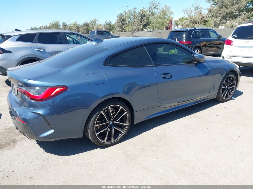 2021 BMW 4er VIN WBA53AP08MCF74553 IAAI salvage auction — LEFT SIDE, Salvage Title, sold $13,800 on 2026-07-27 (photo 4)