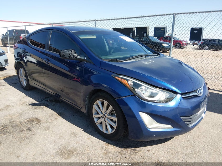 2015 Hyundai Elantra VIN 5NPDH4AE2FH637639 IAAI salvage auction — FRONT END, Original (Texas), sold $2,400 on 2026-08-02 (photo 1)
