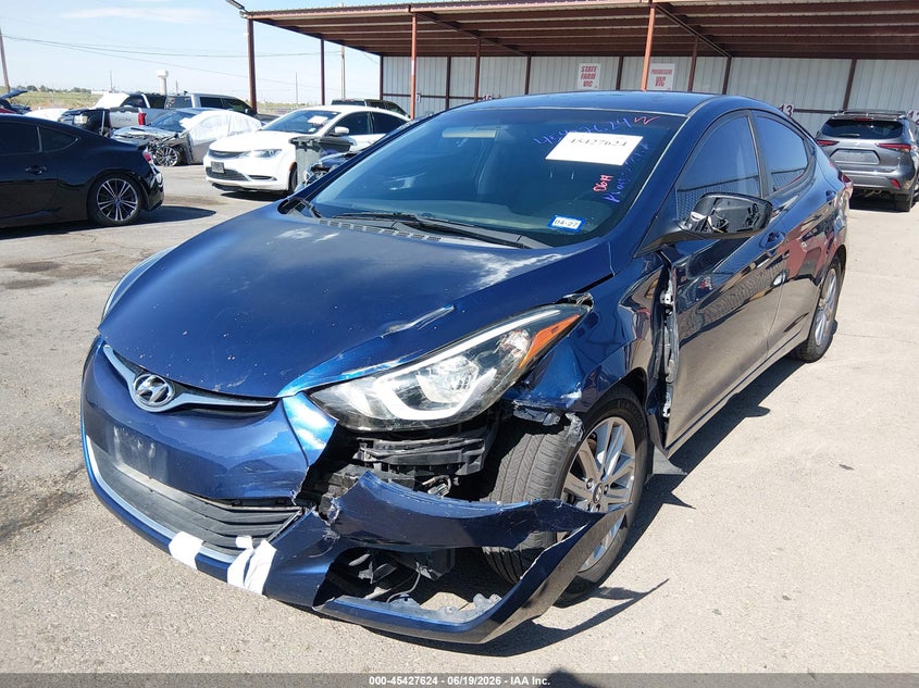 2015 Hyundai Elantra VIN 5NPDH4AE2FH637639 IAAI salvage auction — FRONT END, Original (Texas), sold $2,400 on 2026-08-02 (photo 2)