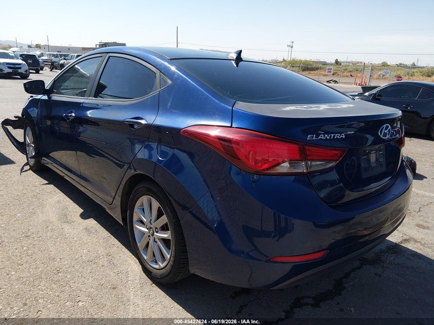 2015 Hyundai Elantra VIN 5NPDH4AE2FH637639 IAAI salvage auction — FRONT END, Original (Texas), sold $2,400 on 2026-08-02 (photo 3)