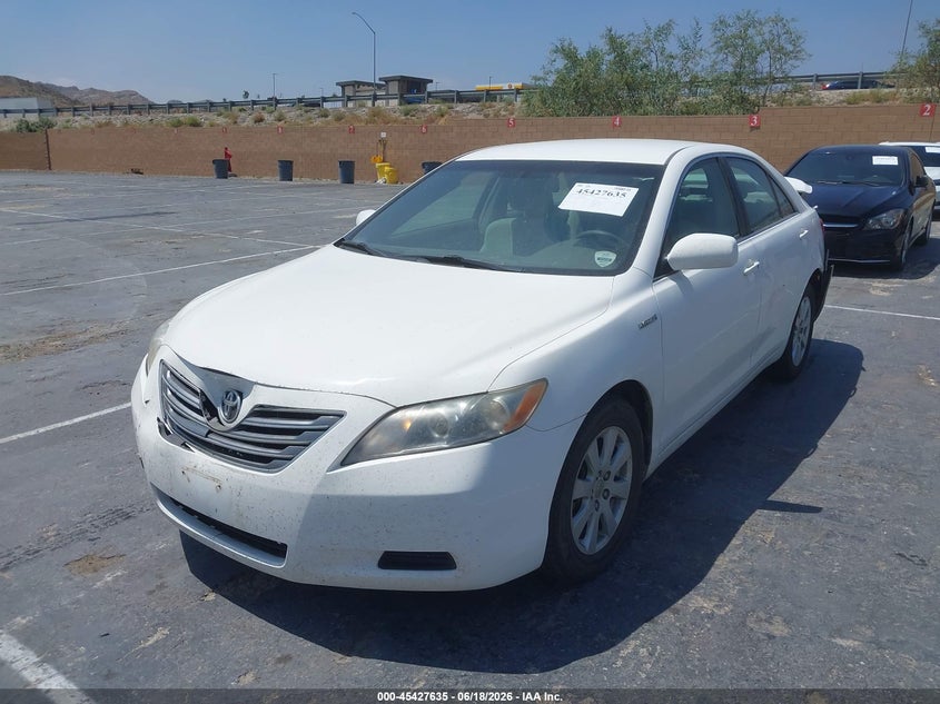 2007 Toyota Camry hybrid VIN JTNBB46K973029990 IAAI salvage auction — FRONT & REAR, Salvage (California), sold $25 on 2026-07-22 (photo 2)