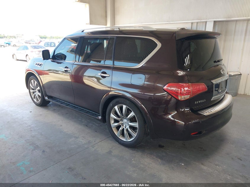2013 Infiniti Qx56 VIN JN8AZ2NE4D9041246 IAAI salvage auction — NORMAL WEAR, Clear (Florida), sold $2,625 on 2026-07-15 (photo 3)