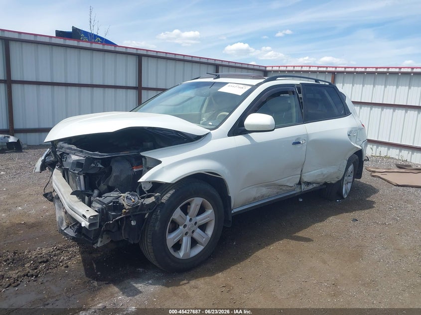 2006 Nissan Murano VIN JN8AZ08W96W551962 IAAI salvage auction — FRONT & REAR, Bill Of Sale (Washington), sold $300 on 2026-07-14 (photo 2)