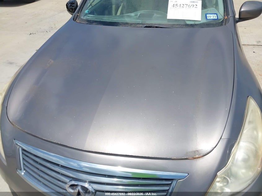 2011 Infiniti G37 VIN JN1CV6AR1BM405684 IAAI salvage auction — WATER/FLOOD, Salvage (Texas), sold $525 on 2026-07-17 (photo 6)