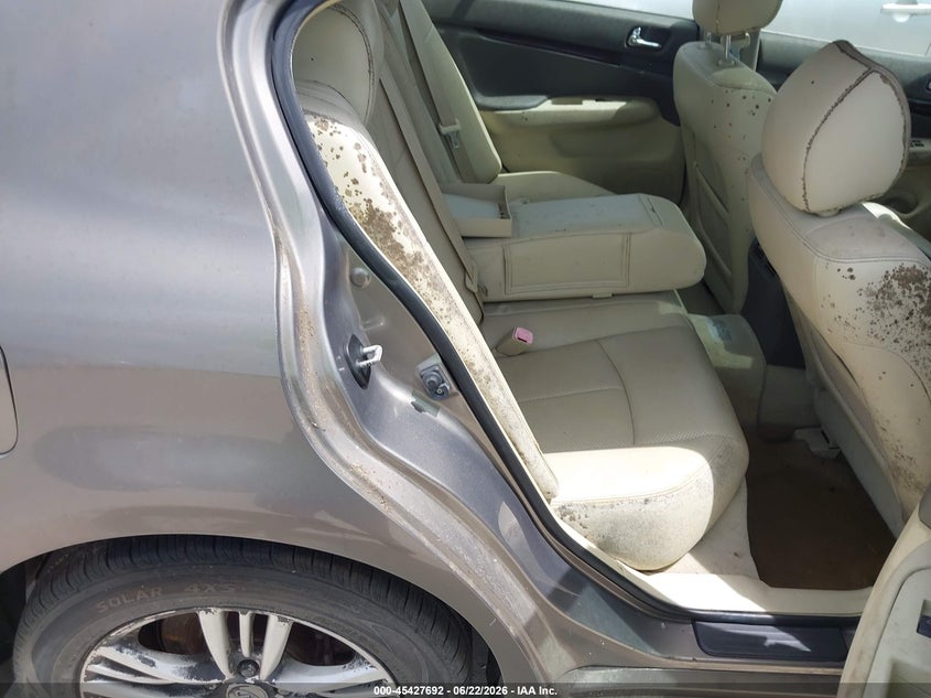 2011 Infiniti G37 VIN JN1CV6AR1BM405684 IAAI salvage auction — WATER/FLOOD, Salvage (Texas), sold $525 on 2026-07-17 (photo 8)