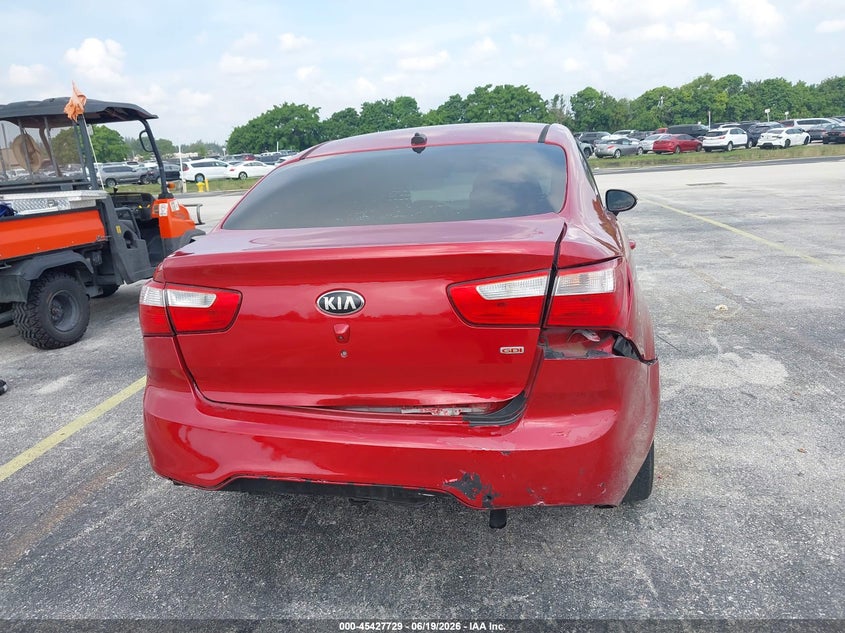 2013 Kia Rio VIN KNADN4A39D6211300 IAAI salvage auction — NORMAL WEAR, Clear (Florida), sold $300 on 2026-07-23 (photo 6)