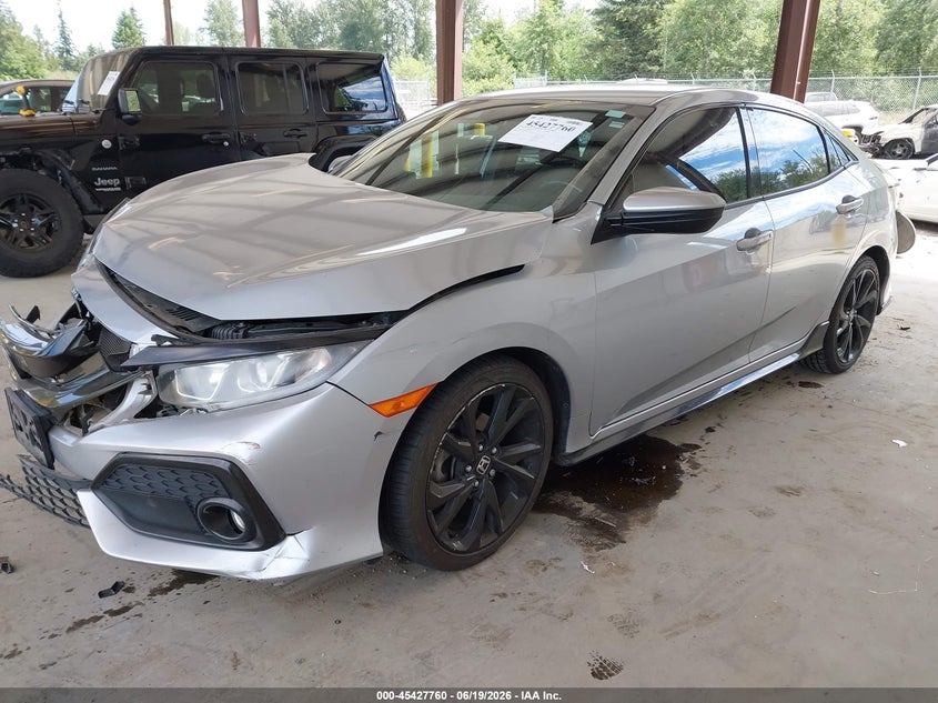 2019 Honda Civic VIN SHHFK7H44KU415958 IAAI salvage auction — FRONT END, Salvage Title, sold $3,800 on 2026-07-12 (photo 2)
