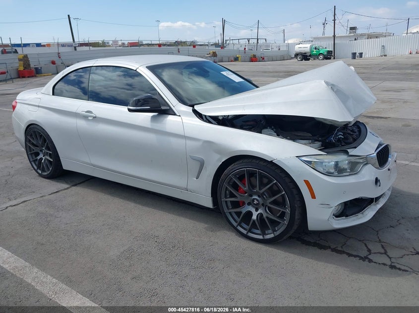 2015 BMW 4er VIN WBA3T3C55F5A40728 IAAI salvage auction — FRONT & REAR, Salvage Title, sold $4,750 on 2026-08-19 (photo 1)