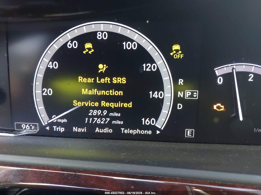 2012 Mercedes-benz S-klasse VIN WDDNG7DB4CA446694 IAAI salvage auction — RIGHT SIDE, Salvage Title, sold $2,100 on 2026-08-05 (photo 7)