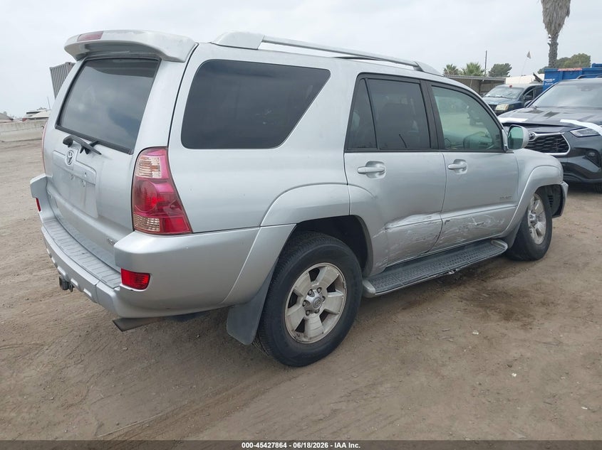 2004 Toyota 4runner VIN JTEZU17R040028372 IAAI salvage auction — RIGHT SIDE, Salvage (California), sold $1,650 on 2026-07-29 (photo 4)