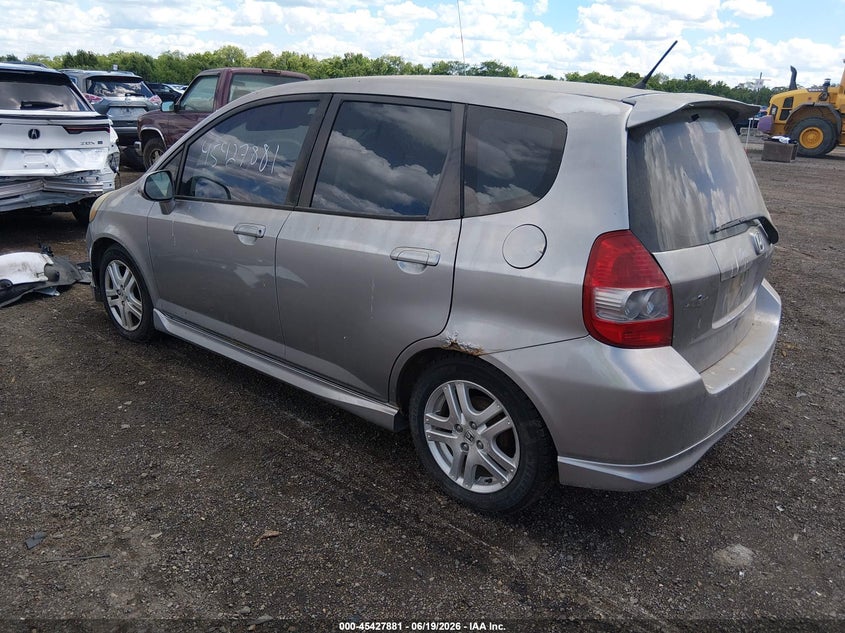 2007 Honda Fit VIN JHMGD38617S013320 IAAI salvage auction — NORMAL WEAR, Salvage (Ohio), sold $525 on 2026-07-08 (photo 3)