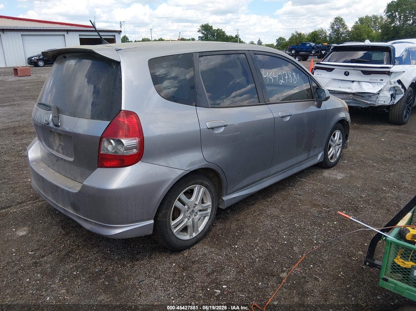 2007 Honda Fit VIN JHMGD38617S013320 IAAI salvage auction — NORMAL WEAR, Salvage (Ohio), sold $525 on 2026-07-08 (photo 4)