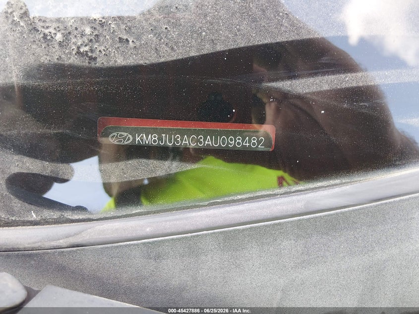 2010 Hyundai Tucson VIN KM8JU3AC3AU098482 IAAI salvage auction — NORMAL WEAR, Clear (Tennessee), sold $1,375 on 2026-07-16 (photo 9)