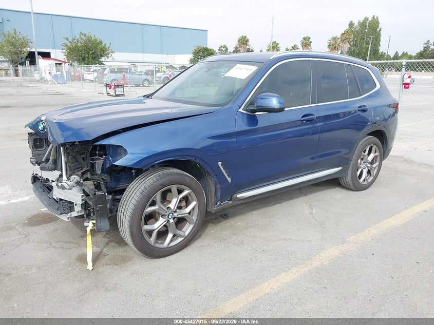 2022 BMW X3 VIN 5UX53DP09N9J63466 IAAI salvage auction — FRONT END, Salvage (California), sold $15,300 on 2026-07-06 (photo 2)