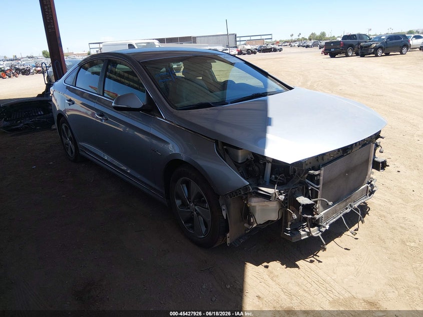 2016 Hyundai Sonata VIN KMHE34L16GA012873 IAAI salvage auction — FRONT END, Salvage Title, sold $25 on 2026-07-21 (photo 1)