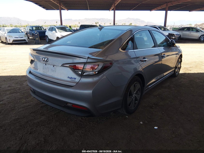 2016 Hyundai Sonata VIN KMHE34L16GA012873 IAAI salvage auction — FRONT END, Salvage Title, sold $25 on 2026-07-21 (photo 4)