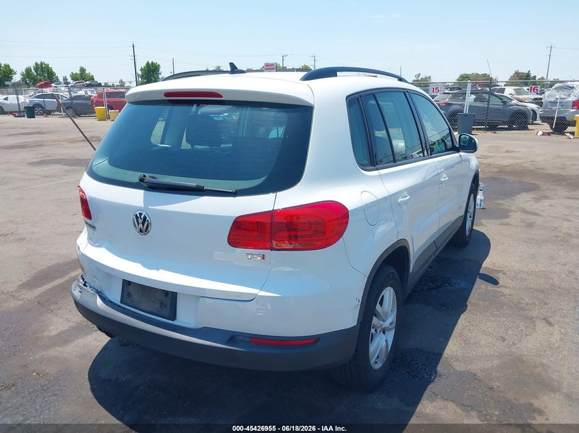2017 Volkswagen Tiguan VIN WVGAV7AX9HK041815 IAAI salvage auction — LEFT REAR, Salvage (California), sold $1,950 on 2026-07-15 (photo 4)