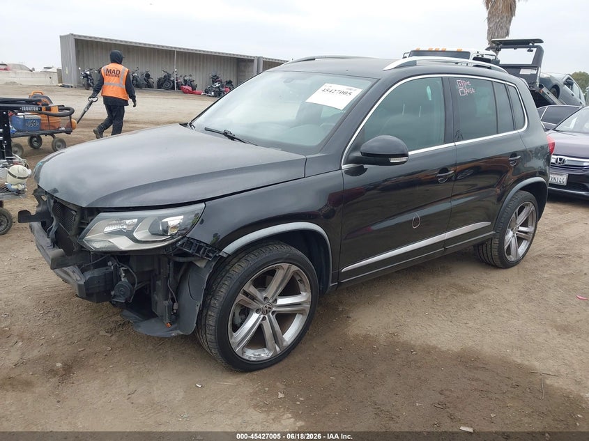 2014 Volkswagen Tiguan VIN WVGAV3AXXEW071192 IAAI salvage auction — FRONT END, Salvage (California), sold $1,500 on 2026-07-08 (photo 2)