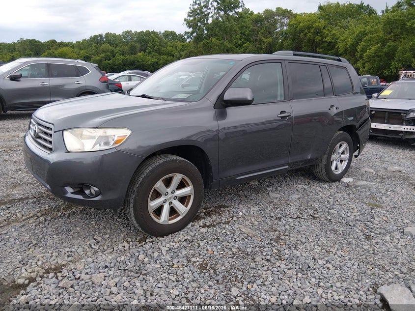 2010 Toyota Highlander VIN 5TDKK3EH2AS020462 IAAI salvage auction — LEFT REAR, Salvage (Tennessee), sold $2,100 on 2026-07-23 (photo 2)